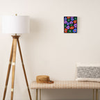 Retro Flowers: Midnight Black Edition Canvas Print Gallery Image 2
