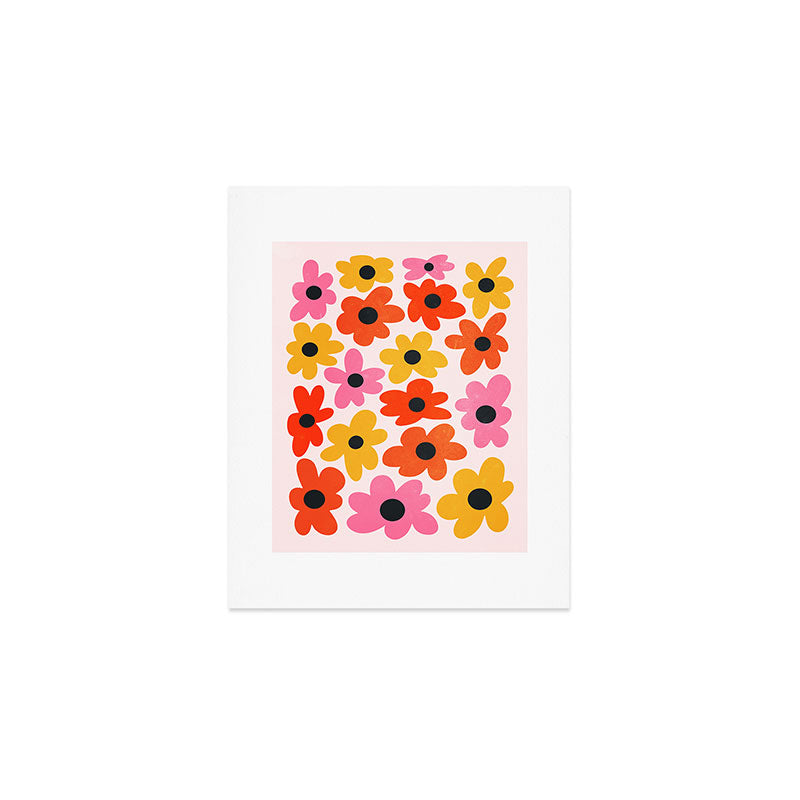 Retro Flowers: Pastel Edition Art Print Gallery Image 1
