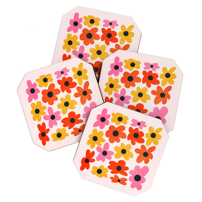 Retro Flowers: Pastel Edition Coaster Gallery Image 1