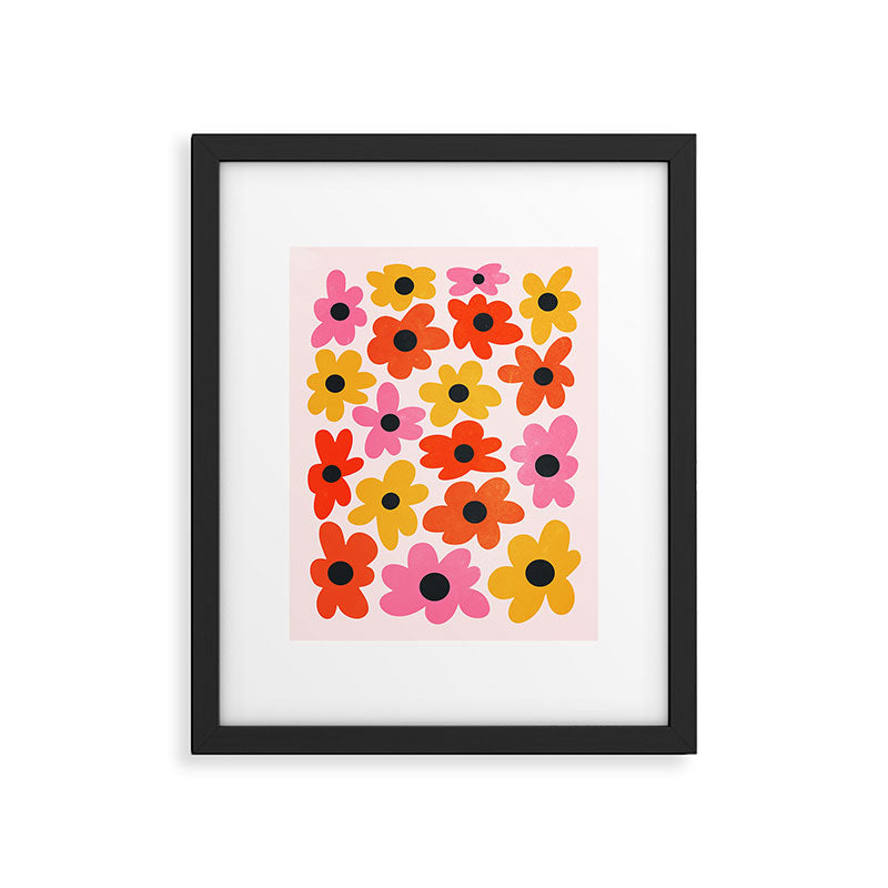 Retro Flowers: Pastel Edition Framed Art Print Gallery Image 5