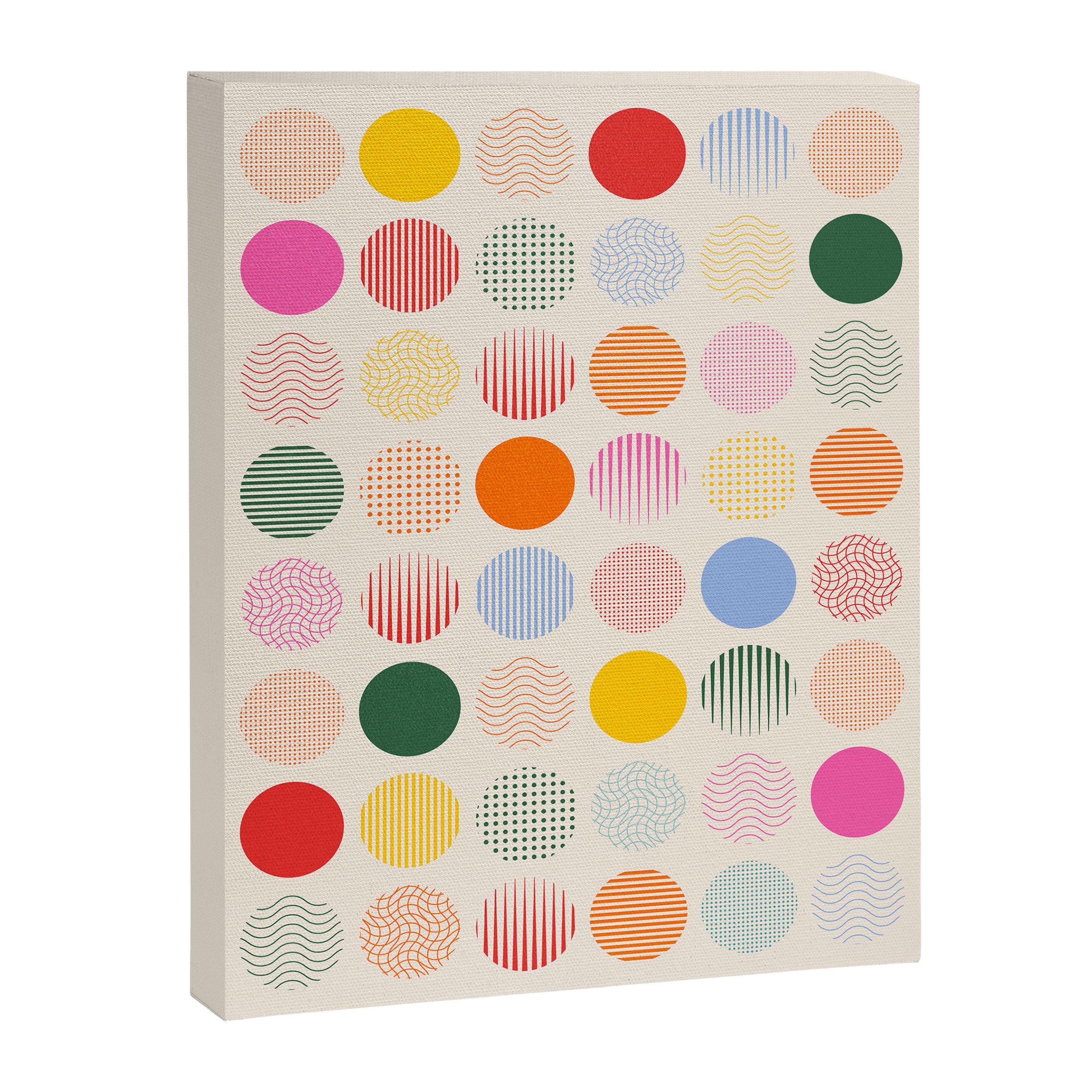 Retro Geometric Circles: Peach Bauhaus Edition Canvas Print Gallery Image 8