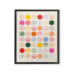 Retro Geometric Circles: Peach Bauhaus Edition Framed Canvas Print Gallery Image 8