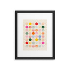 Retro Geometric Circles: Peach Bauhaus Edition Framed Art Print Gallery Image 6