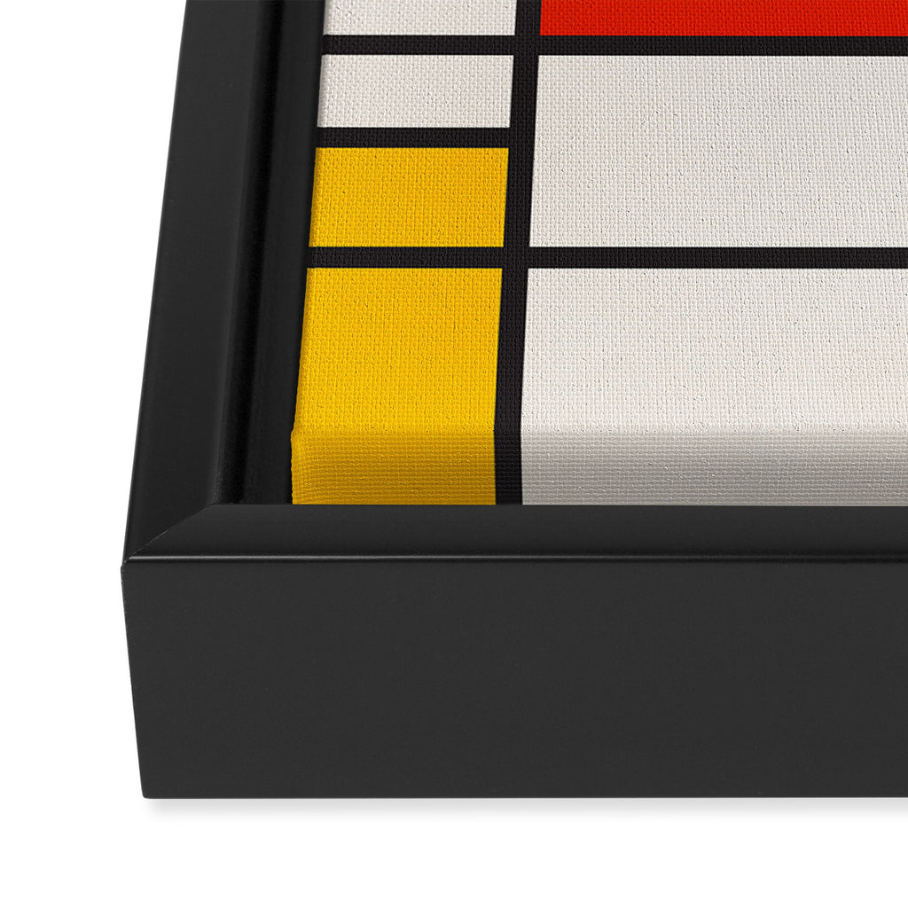 Retro Geometry: Mondrian Edition Framed Canvas Print Gallery Image 3