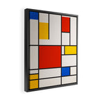 Retro Geometry: Mondrian Edition Framed Canvas Print Gallery Image 2