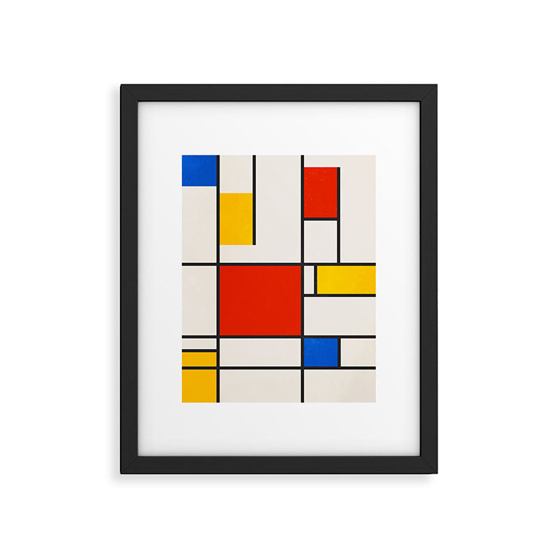 Retro Geometry: Mondrian Edition Framed Art Print Gallery Image 5