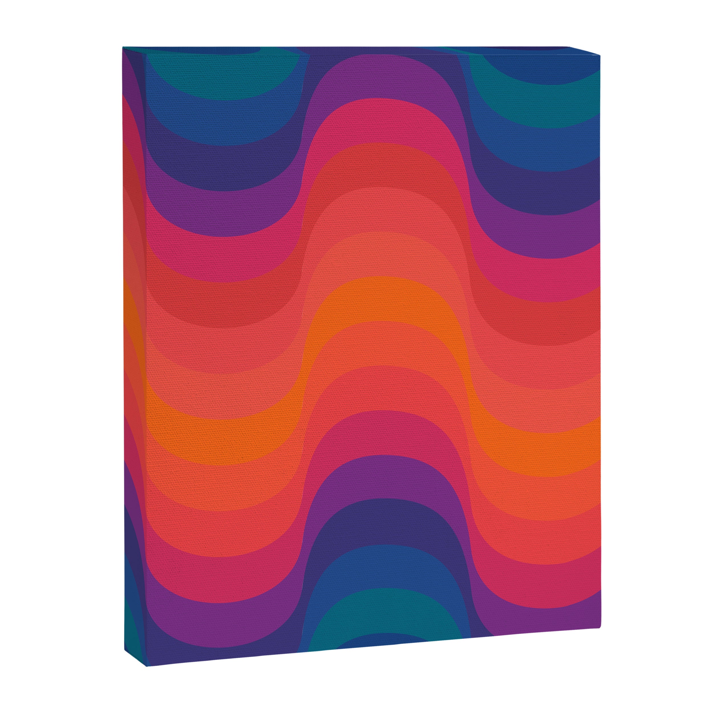 Retro Sacred Geometry | 80s Wavy Vibe Canvas Print Gallery Image 6