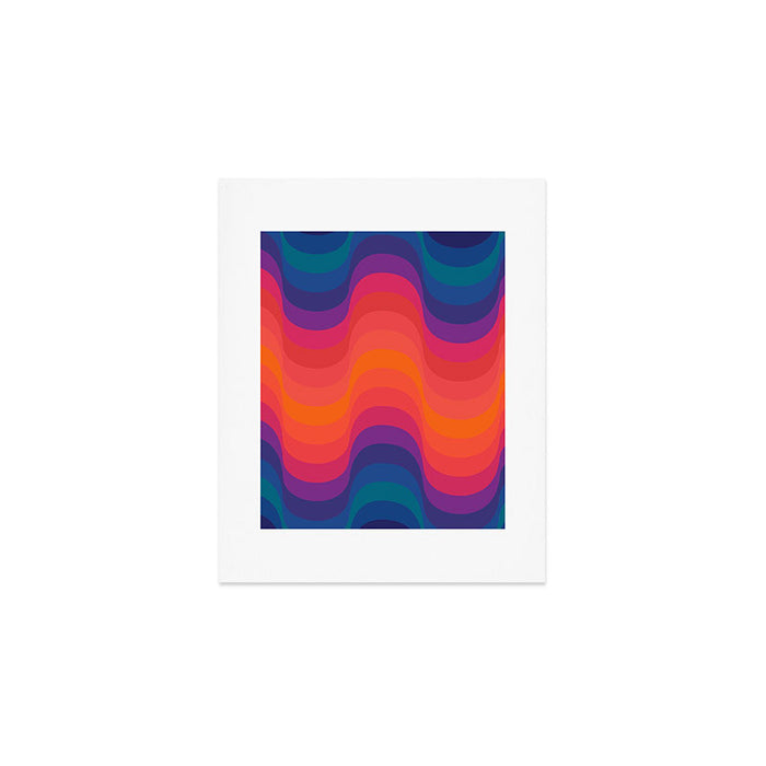 Retro Sacred Geometry | 80s Wavy Vibe Art Print Gallery Image 1