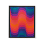 Retro Sacred Geometry | 80s Wavy Vibe Framed Canvas Print Gallery Image 6