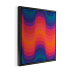 Retro Sacred Geometry | 80s Wavy Vibe Framed Canvas Print Gallery Image 2