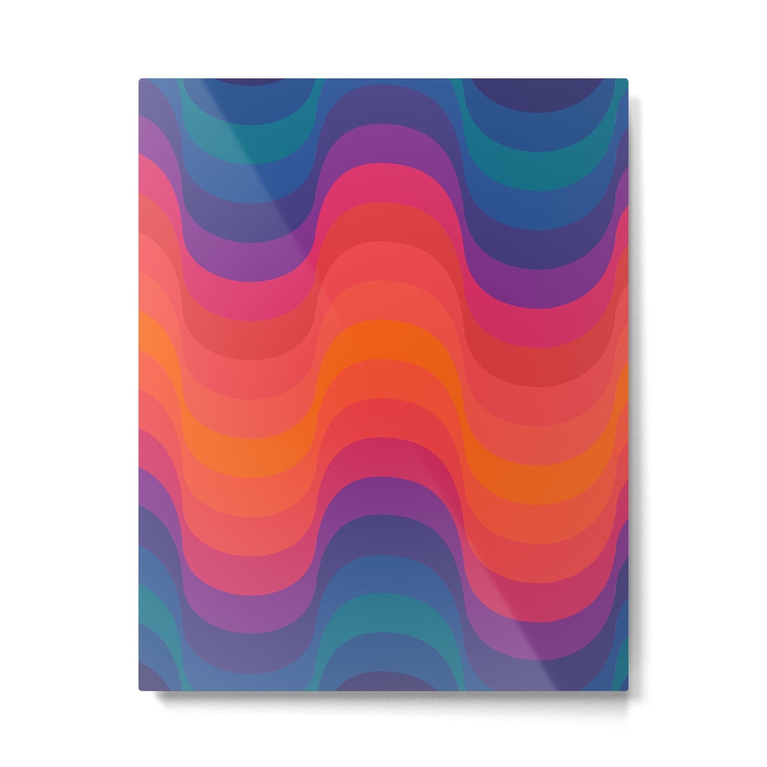 Retro Sacred Geometry | 80s Wavy Vibe Metal Print Gallery Image 4