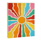 Retro Sun Waves: Rainbow Edition Canvas Print Gallery Image 6