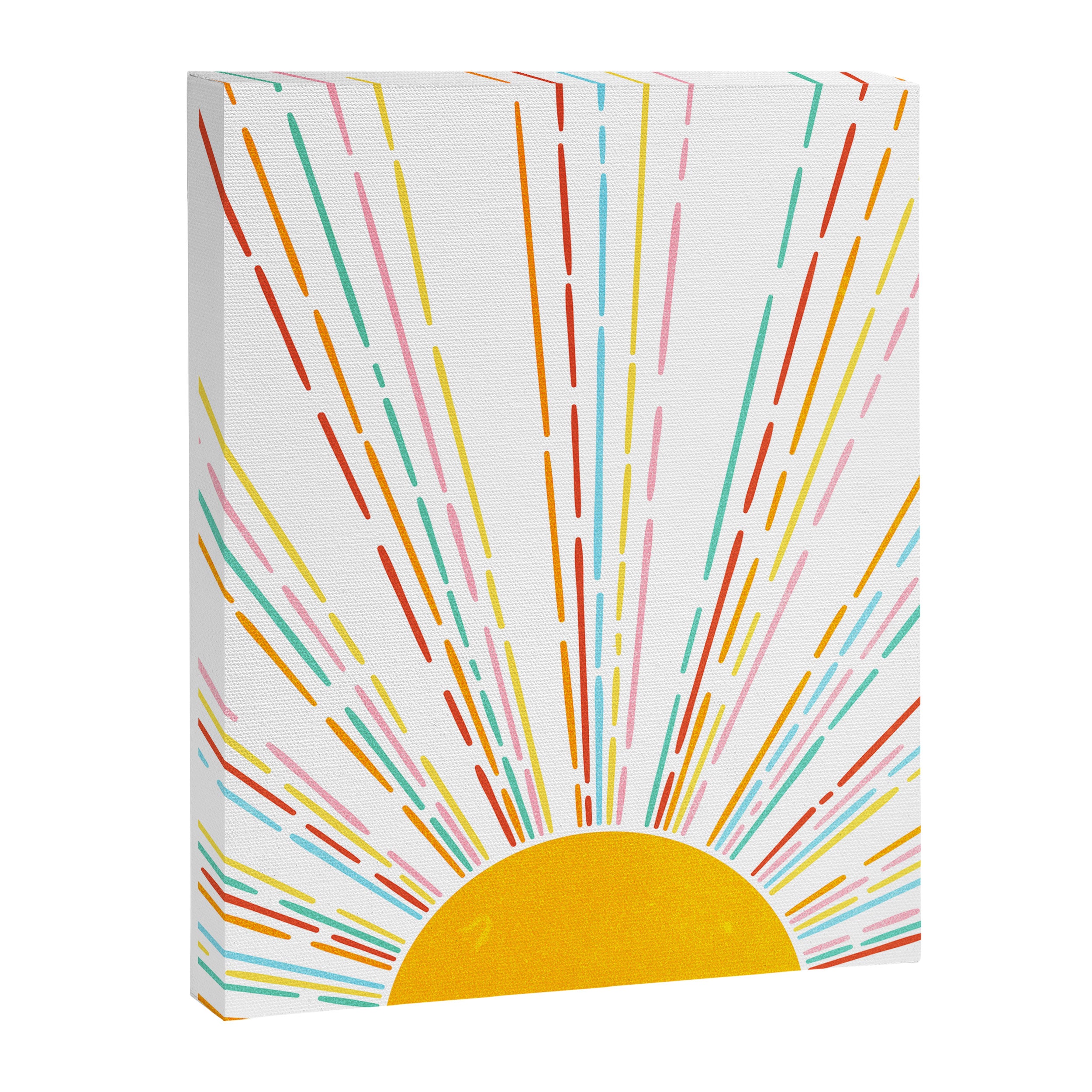 Retro Sunburst: Rainbow Edition Canvas Print Gallery Image 8