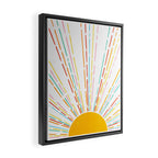 Retro Sunburst: Rainbow Edition Framed Canvas Print Gallery Image 2