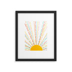 Retro Sunburst: Rainbow Edition Framed Art Print Gallery Image 6