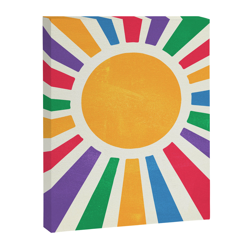Retro Sunrise 2: 80s Rainbow Edition Canvas Print Gallery Image 6