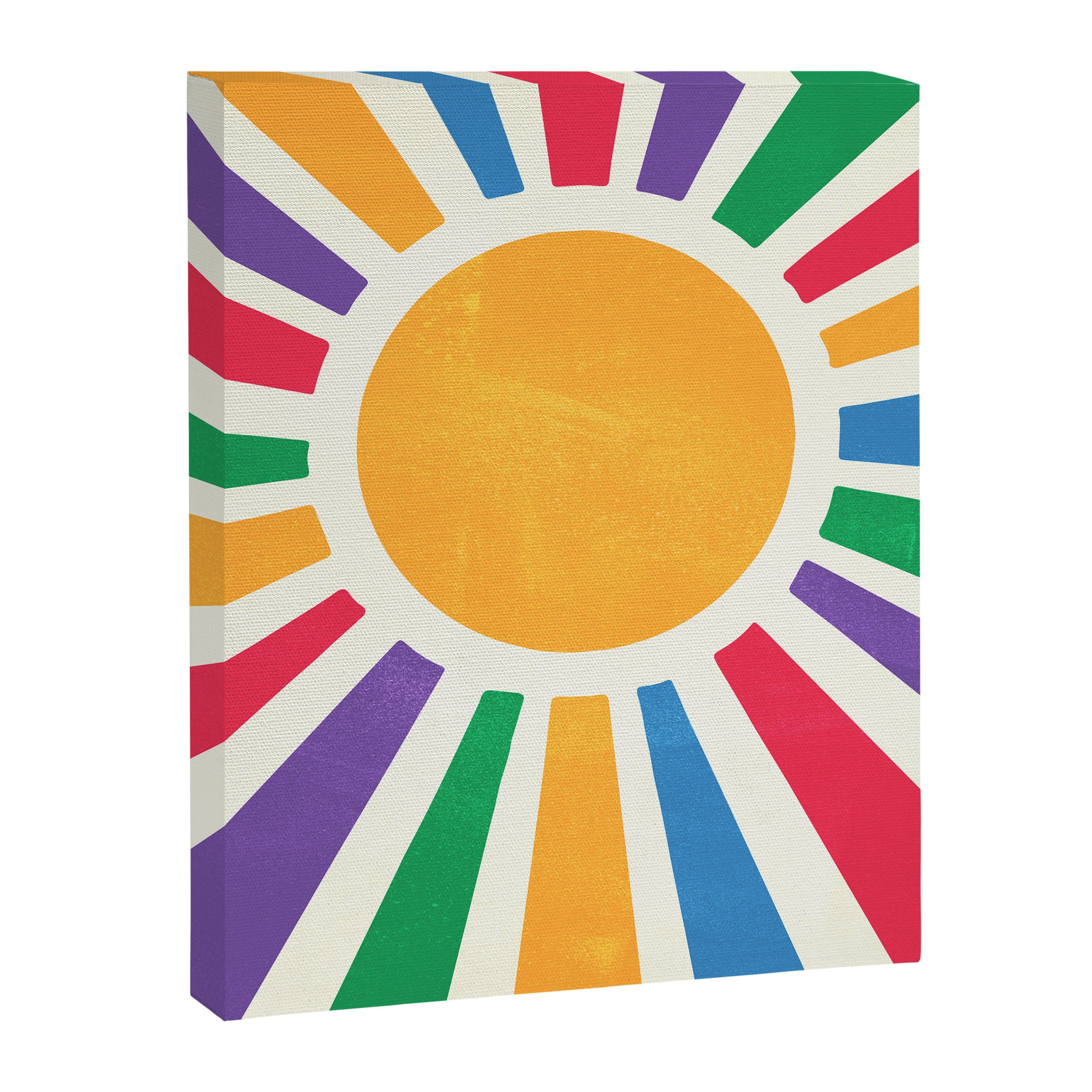 Retro Sunrise 2: 80s Rainbow Edition Canvas Print Gallery Image 6