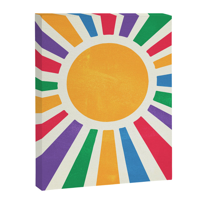 Retro Sunrise 2: 80s Rainbow Edition Canvas Print Gallery Image 1