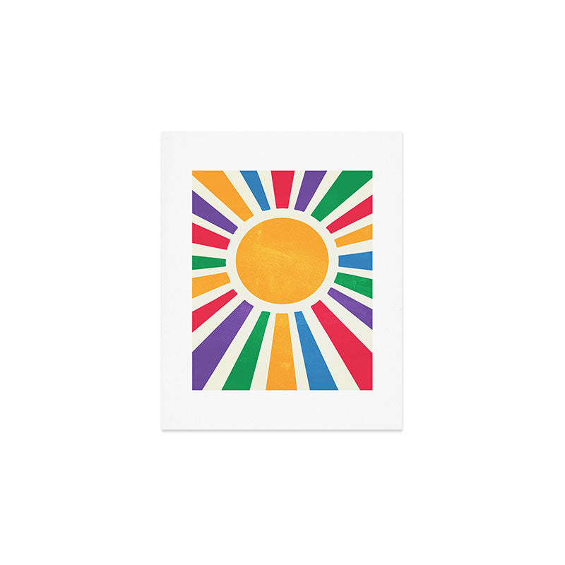 Retro Sunrise 2: 80s Rainbow Edition Art Print Gallery Image 1