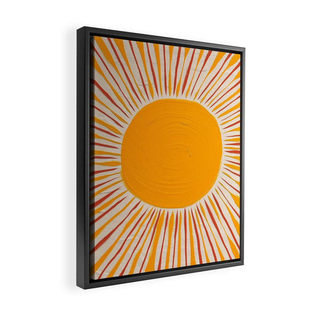 Retro Sunrise Framed Canvas Print Gallery Image 2