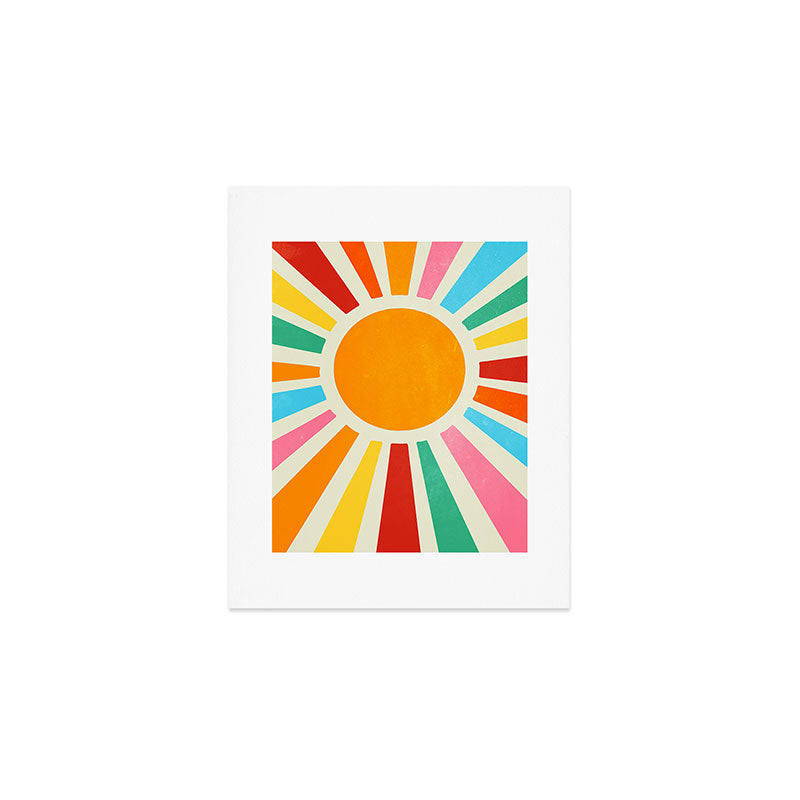 Retro Sunrise: Rainbow Edition Art Print Gallery Image 1