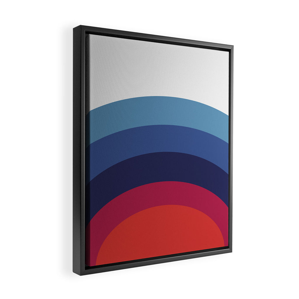 Retro Sunset Wave Vibes Framed Canvas Print Gallery Image 2