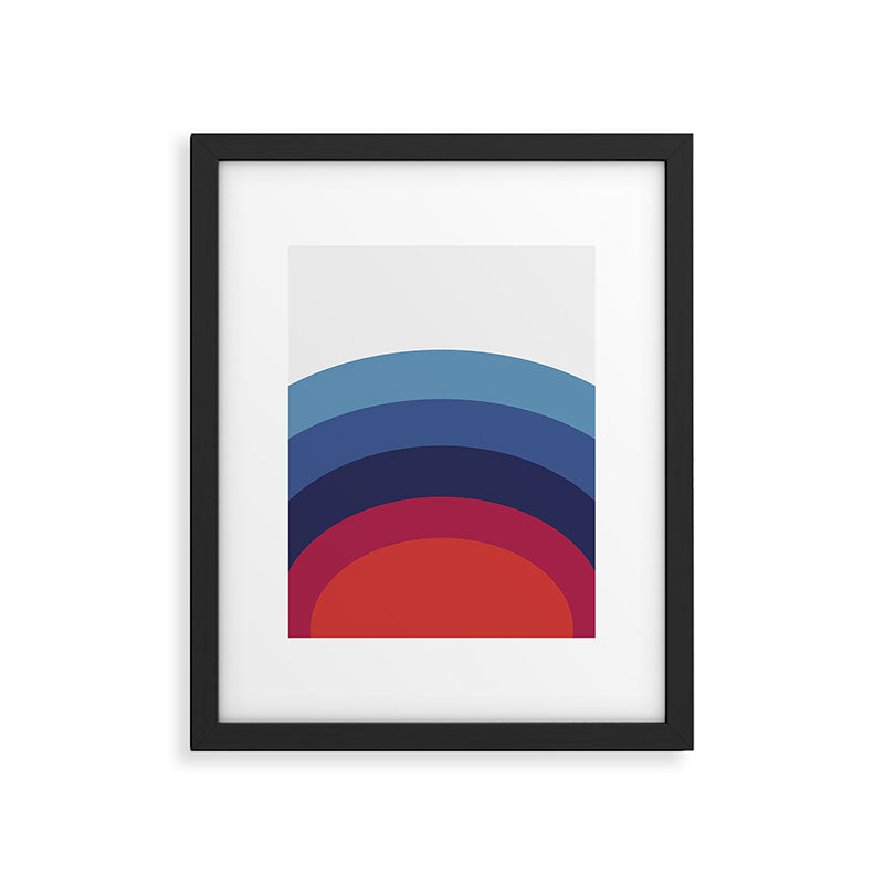 Retro Sunset Wave Vibes Framed Art Print Gallery Image 5