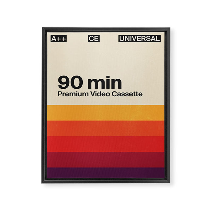 Retro VHS Cassette Tape Framed Canvas Print Gallery Image 1