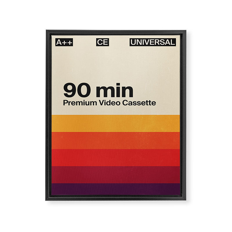 Retro VHS Cassette Tape Framed Canvas Print Gallery Image 6