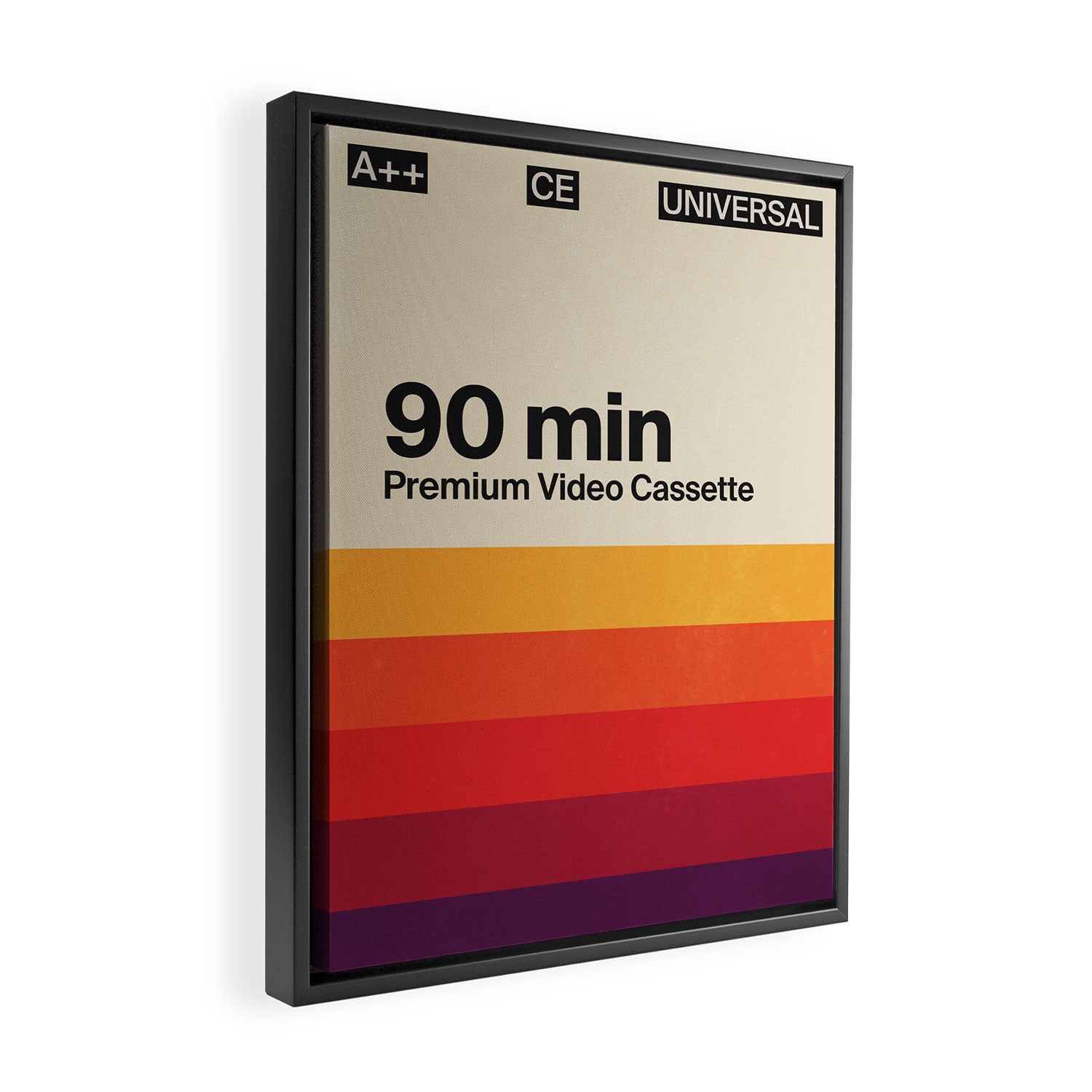 Retro VHS Cassette Tape Framed Canvas Print Gallery Image 2