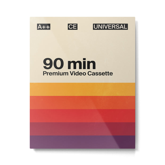 Retro VHS Cassette Tape Metal Print Gallery Image 1