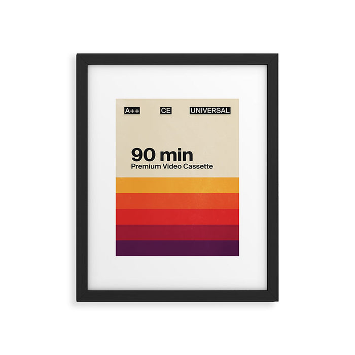 Retro VHS Cassette Tape Framed Art Print Gallery Image 1