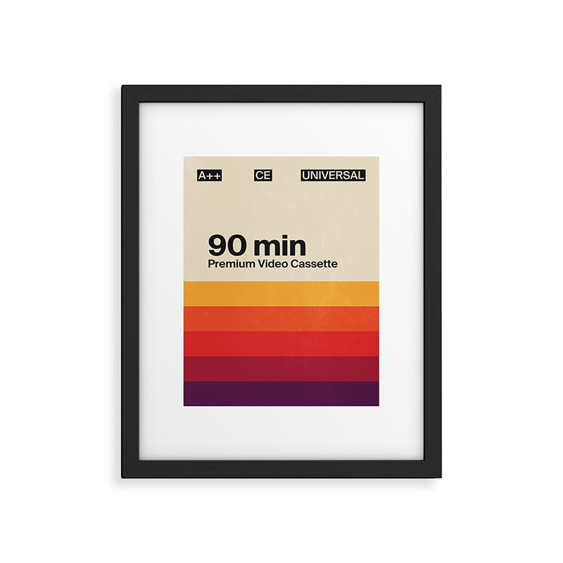 Retro VHS Cassette Tape Framed Art Print Gallery Image 5