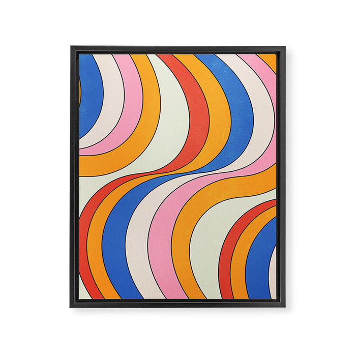 Retro Waves Framed Canvas Print Gallery Image 1