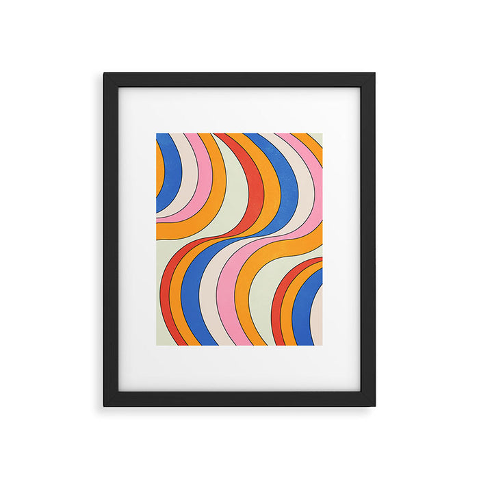 Retro Waves Framed Art Print Gallery Image 1