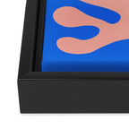 Rose Bud & Azure Blue: Matisse Paper Cutouts 02 Framed Canvas Print Gallery Image 3