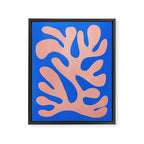 Rose Bud & Azure Blue: Matisse Paper Cutouts 02 Framed Canvas Print Gallery Image 6