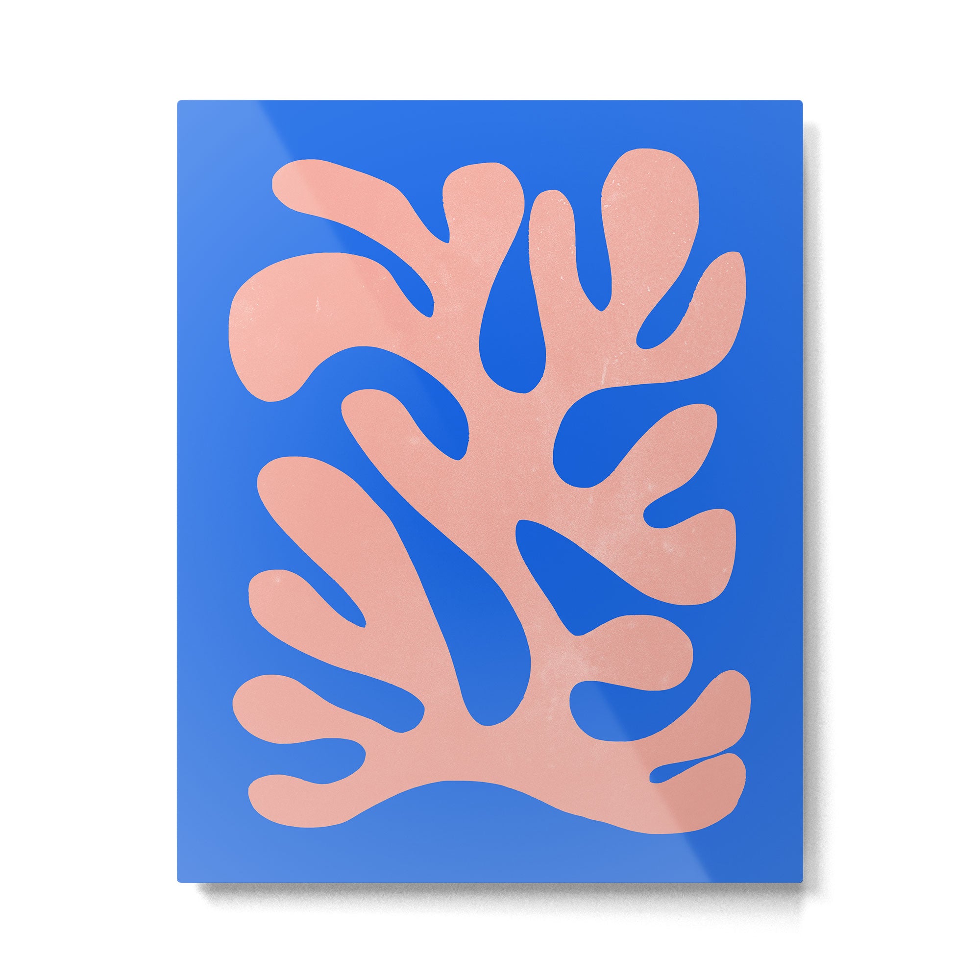 Rose Bud & Azure Blue: Matisse Paper Cutouts 02 Metal Print Gallery Image 4