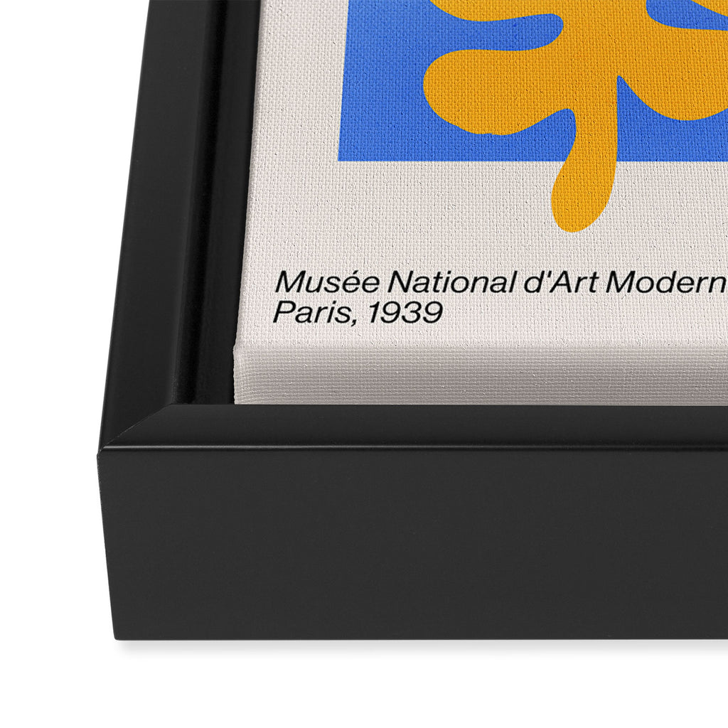 Royal Blue & Supernova: Matisse Paper Leaf Cutouts 02 Framed Canvas Print Gallery Image 3