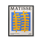 Royal Blue & Supernova: Matisse Paper Leaf Cutouts 02 Framed Canvas Print Gallery Image 6