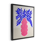 Ruby Pink Vase & Electric Leaves: Vases & Stuff 01 Framed Canvas Print Gallery Image 2
