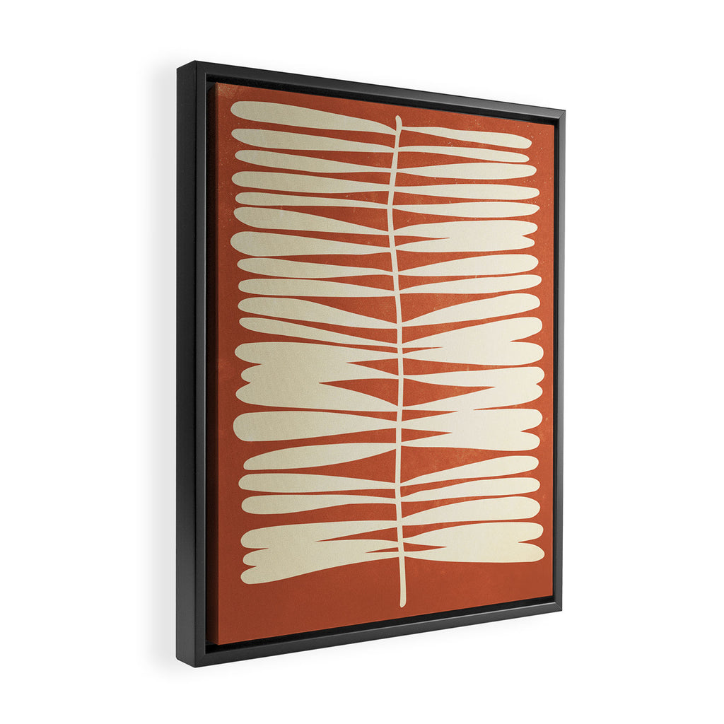 Rust Fern Framed Canvas Print Gallery Image 2