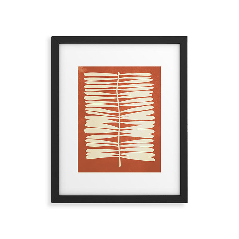 Rust Fern Framed Art Print Gallery Image 6