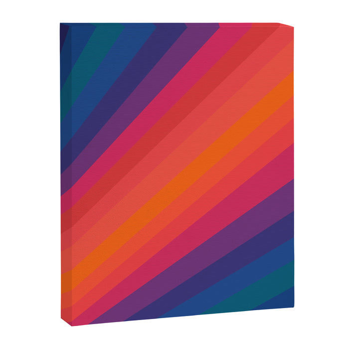 Sacred Geometric Stripes: Retro 80s Edition Canvas Print Gallery Image 1