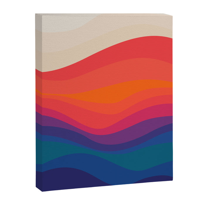 Sacred Geometric Waves: Retro 80s Edition Canvas Print Gallery Image 1