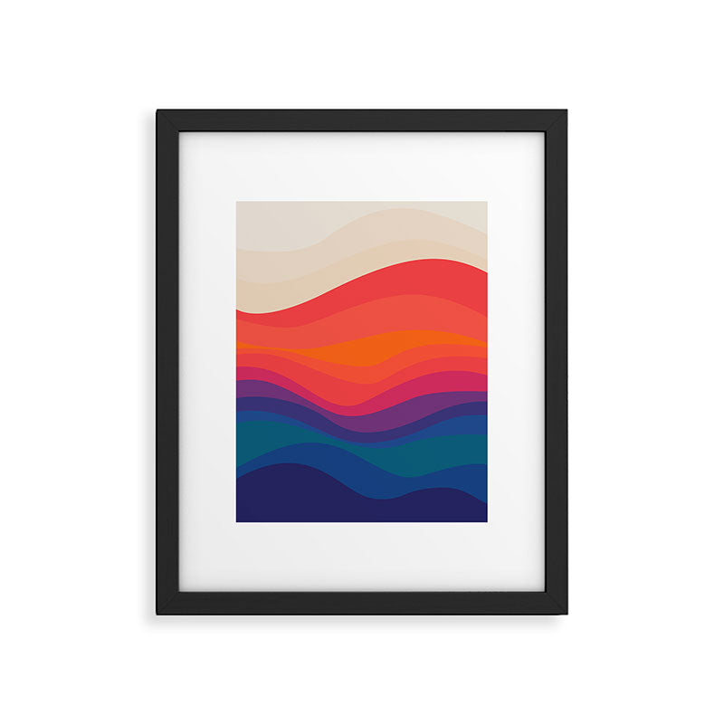 Sacred Geometric Waves: Retro 80s Edition Framed Art Print Gallery Image 5