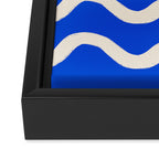 Sapphire Blue Ocean Waves Framed Canvas Print Gallery Image 3