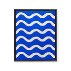 Sapphire Blue Ocean Waves Framed Canvas Print Gallery Image 6