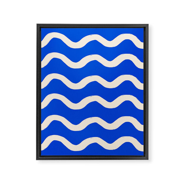 Sapphire Blue Ocean Waves Framed Canvas Print Gallery Image 1