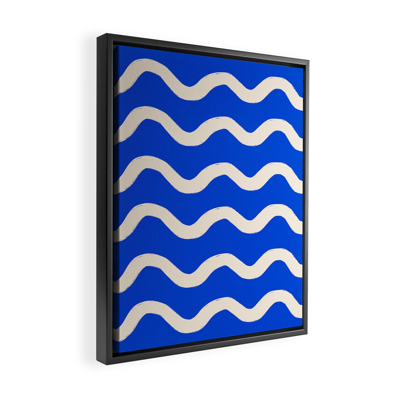 Sapphire Blue Ocean Waves Framed Canvas Print Gallery Image 2